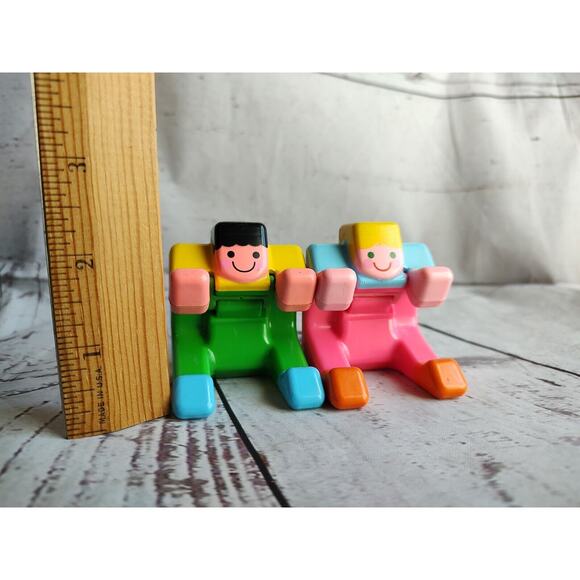 Lot 2 Vintage Mattel 1985 Double Dooz folding transforming block DoubleDooz 80s - Picture 10 of 10